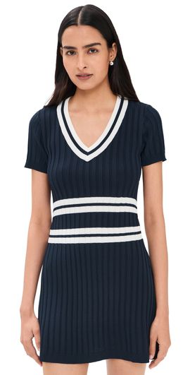 Rowing Blazers Rowing Blazers Knit Pleated Dress Navy