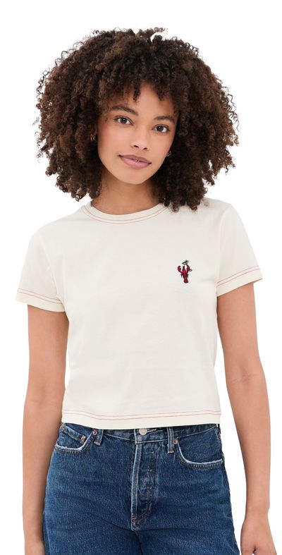 Rowing Blazers Rowing Blazers Lobster Embroidery Graphic Tee Cream
