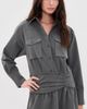 Rowing Blazers Rowing Blazers Pinstripe Button Down Dress Heather Gray - 2
