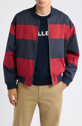 ROWING BLAZERS ROWING BLAZERS Striped Cotton Bomber Jacket