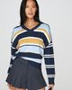Rowing Blazers Striped V-neck Sweater - 1