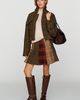 Rowing Blazers Wool Blend Mixed Pleated Mini Skirt - 3