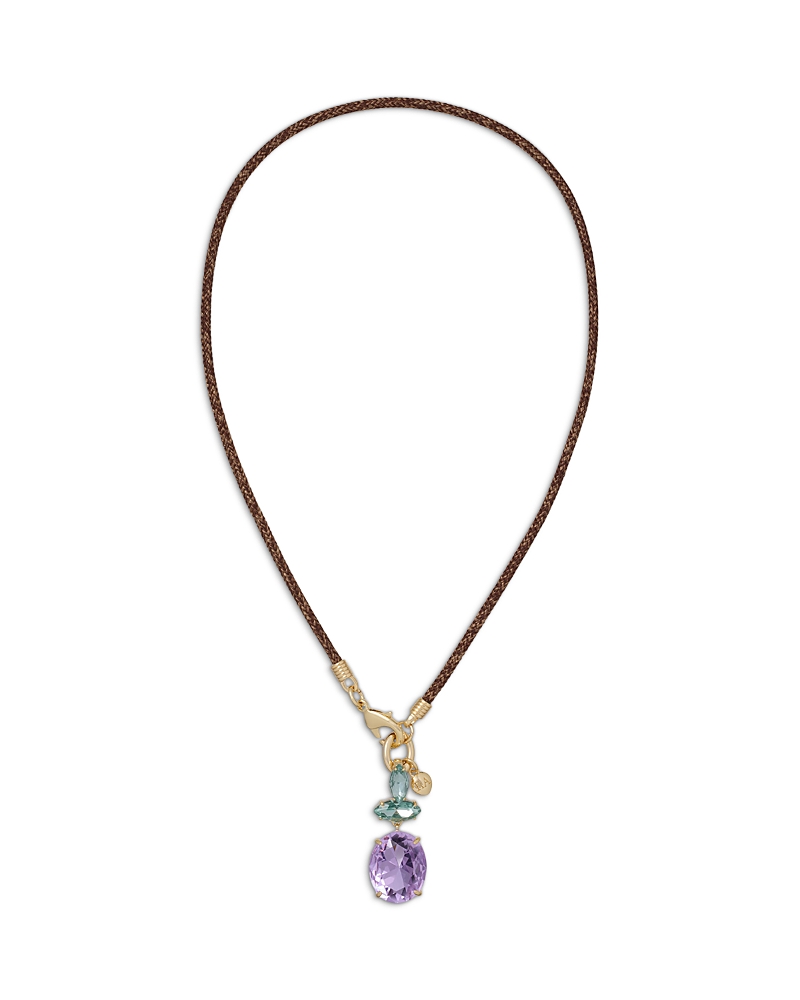 Roxanne Assoulin Roxanne Assoulin Granita Le Petite Crystal Cord Pendant Necklace, 16