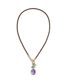 Roxanne Assoulin Roxanne Assoulin Granita Le Petite Crystal Cord Pendant Necklace, 16