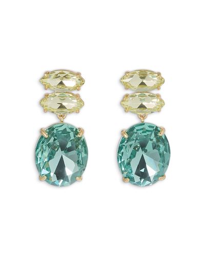 Roxanne Assoulin Roxanne Assoulin Le Petite Crystal Navette & Oval Drop Earrings
