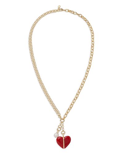 Roxanne Assoulin Roxanne Assoulin The Big Stone Heart Charm Pendant Necklace, 26