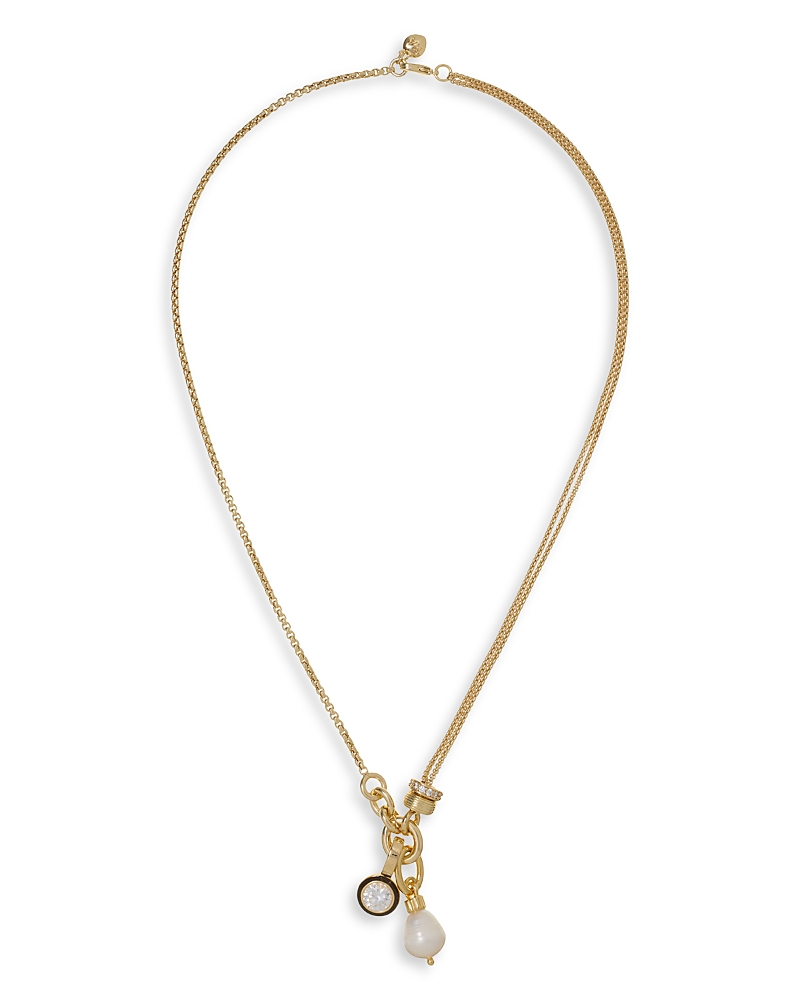 Roxanne Assoulin Roxanne Assoulin The Double Drop Cubic Pendant Necklace, 18