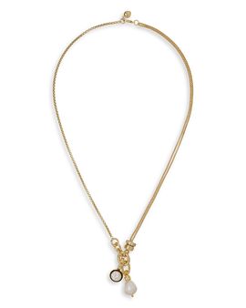 Roxanne Assoulin Roxanne Assoulin The Double Drop Cubic Pendant Necklace, 18