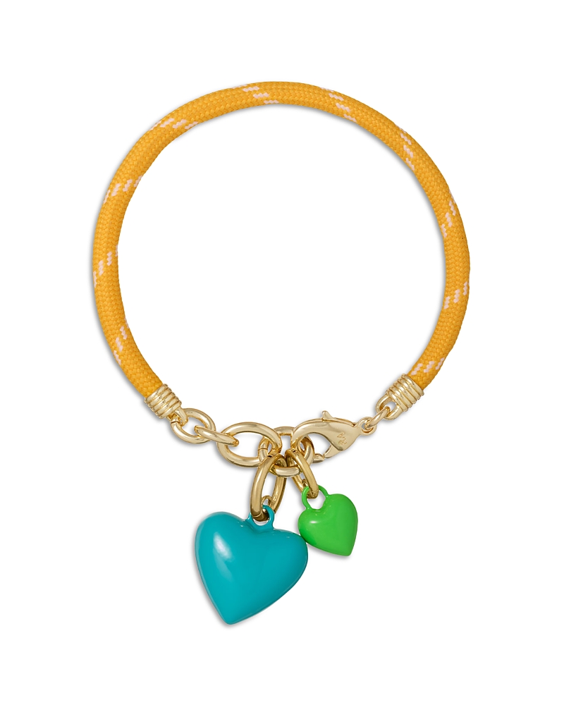 Roxanne Assoulin Roxanne Assoulin The Happy Cord Double Heart Charm Bracelet