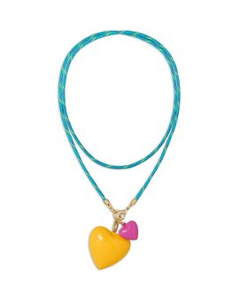Roxanne Assoulin Roxanne Assoulin The Happy Cord Double Heart Long Pendant Necklace, 32