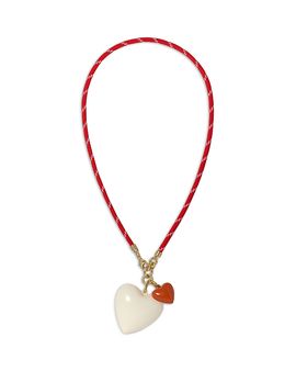 Roxanne Assoulin Roxanne Assoulin The Happy Cord Double Heart Pendant Necklace, 18