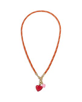 Roxanne Assoulin Roxanne Assoulin The Happy Cord Mini Double Heart Pendant Necklace, 18