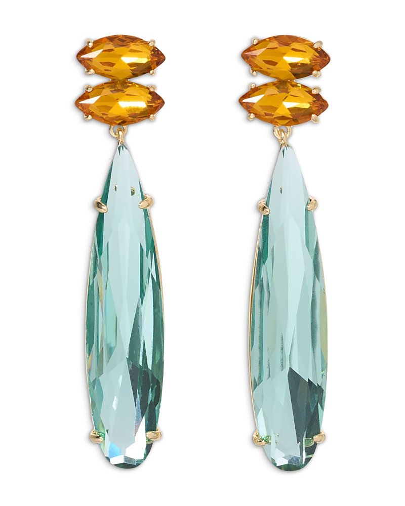 Roxanne Assoulin Roxanne Assoulin The Icicle Crystal Navette Linear Drop Earrings
