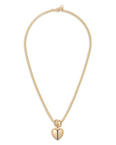 Roxanne Assoulin Roxanne Assoulin The Sapphire Stripe Mini Heart Pendant Necklace, 18