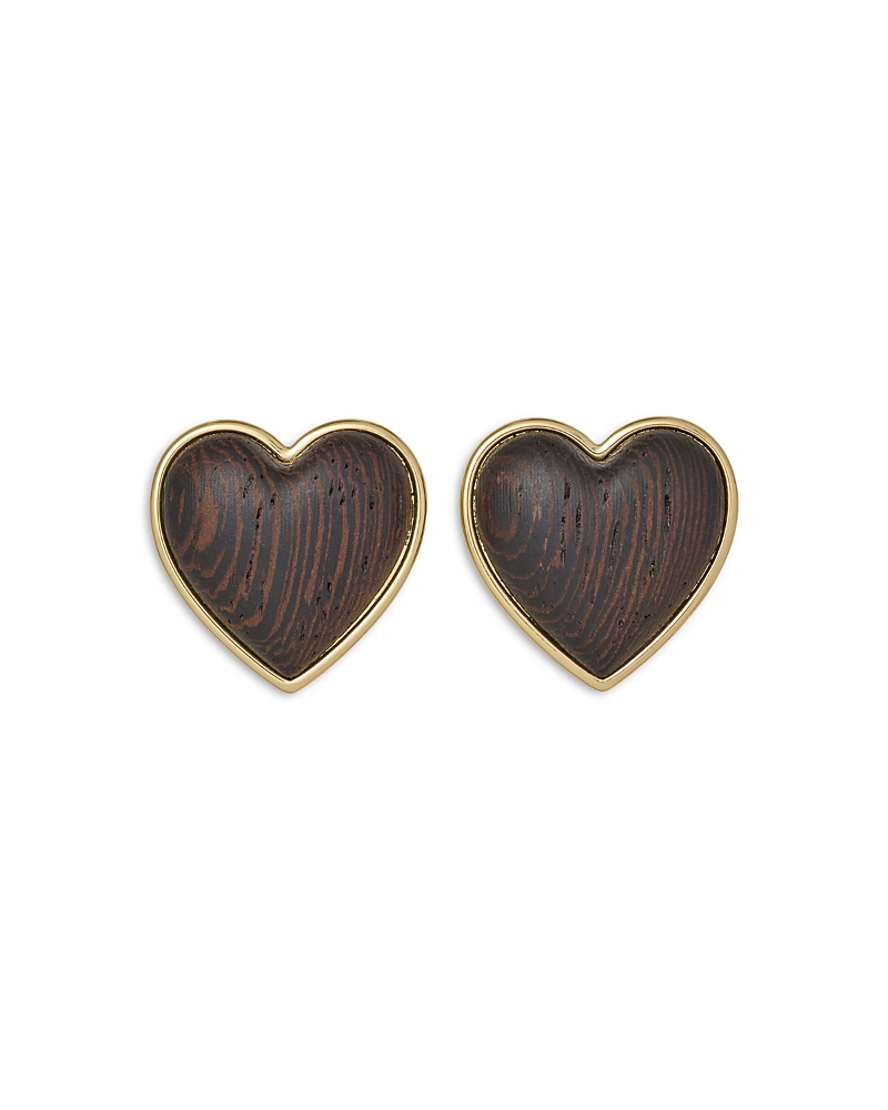 Roxanne Assoulin Roxanne Assoulin The Simple Wood Heart Button Earrings