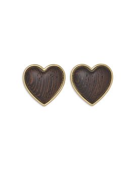 Roxanne Assoulin Roxanne Assoulin The Simple Wood Heart Button Earrings