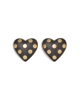 Roxanne Assoulin Roxanne Assoulin The Studded Wood Heart Button Earrings
