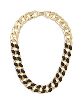Roxanne Assoulin Roxanne Assoulin The Studded Wood Link Necklace, 16.25