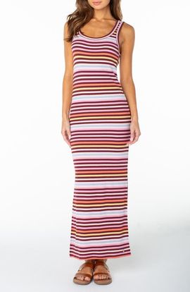 Roxy Roxy Balboa Stripe Rib Maxi Dress
