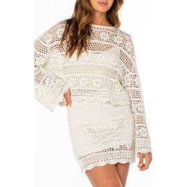 Roxy Roxy Blue Water Cotton Blend Sweater
