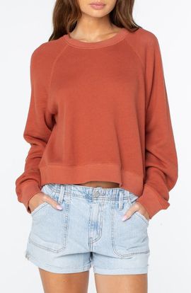 Roxy Roxy Golden Hour Cotton Sweatshirt
