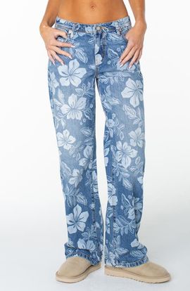 Roxy Roxy Haven Flora Straight Leg Jeans