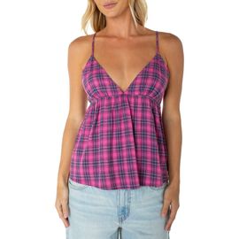 Roxy Roxy Hot Stuff Plaid Babydoll Camisole