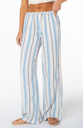 Roxy Roxy Iyla 2 Stripe Wide Leg Drawstring Pants