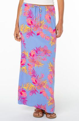Roxy Roxy Iyla Floral Drawstring Maxi Skirt