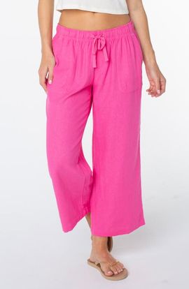Roxy Roxy Lagoon Linen Blend Crop Pants