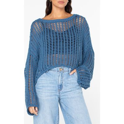 Roxy Roxy Lost At Sea Open Stitch Crop Sweater