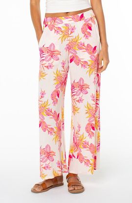 Roxy Roxy Midnight Avenue Floral Wide Leg Pants