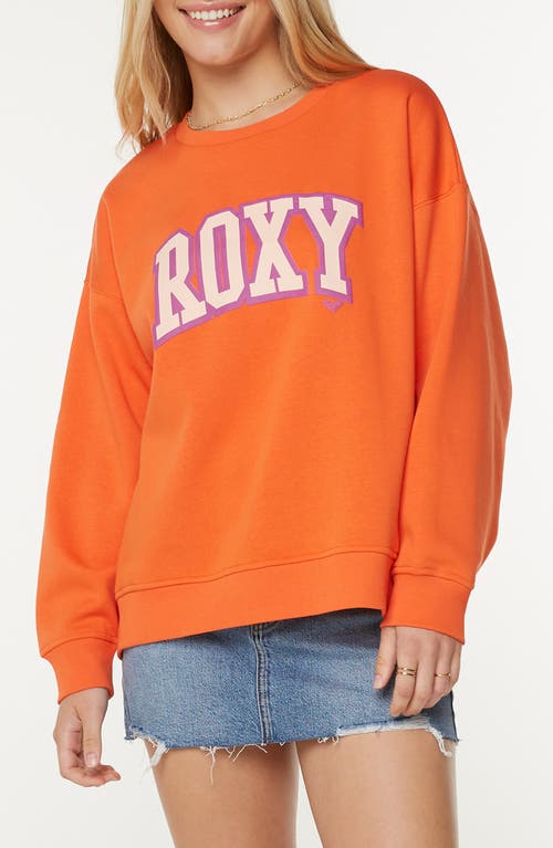 Roxy Roxy Morning Hike Oversize Fleece Logo Graphic Sweatshirt
