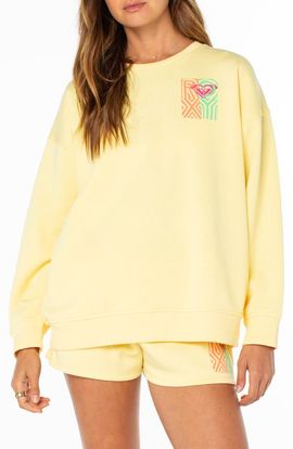Roxy Roxy Morning Strole Graphic Crewneck Sweatshirt