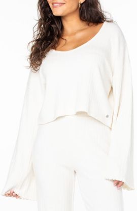 Roxy Roxy Sandy Coast Long Sleeve Crop Top