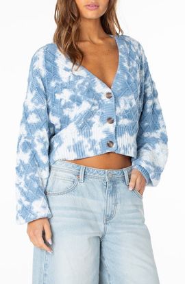 Roxy Roxy Sundaze Tie Dye V-Neck Cardigan