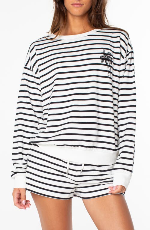 Roxy Roxy Surfing By Moonlight Stripe Sweatshirt