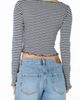 Roxy Roxy Waterside Stripe Cotton Pointelle Crop T-Shirt - 2
