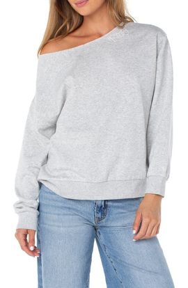 Roxy Roxy Wave Break One Shoulder Cotton Blend Sweatshirt