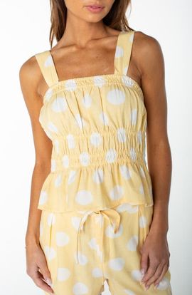 Roxy Roxy West Reef Polka Dot Cotton Tank