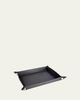 ROYCE New York Monogrammed Large Catchall Leather Valet Tray, Personalized - 1