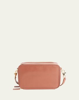 ROYCE New York Monogrammed Leather Crossbody Bag