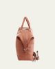 ROYCE New York Monogrammed Leather Duffel Bag with Suitcase Handle Strap - 3
