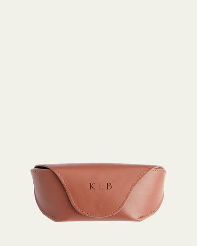 ROYCE New York Monogrammed Leather Sunglasses Carrying Case