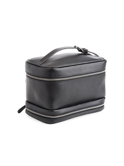 Royce New York Women's Makeup Bag Leather Train Case