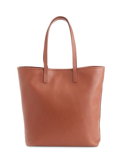 Royce New York Women's Pebble Grain Tall Tote Bag
