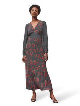 Ro&Zo Ro&Zo Floral And Spot Mix Dress