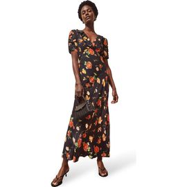 Ro&Zo Ro&Zo Floral Print Tie Back Dress