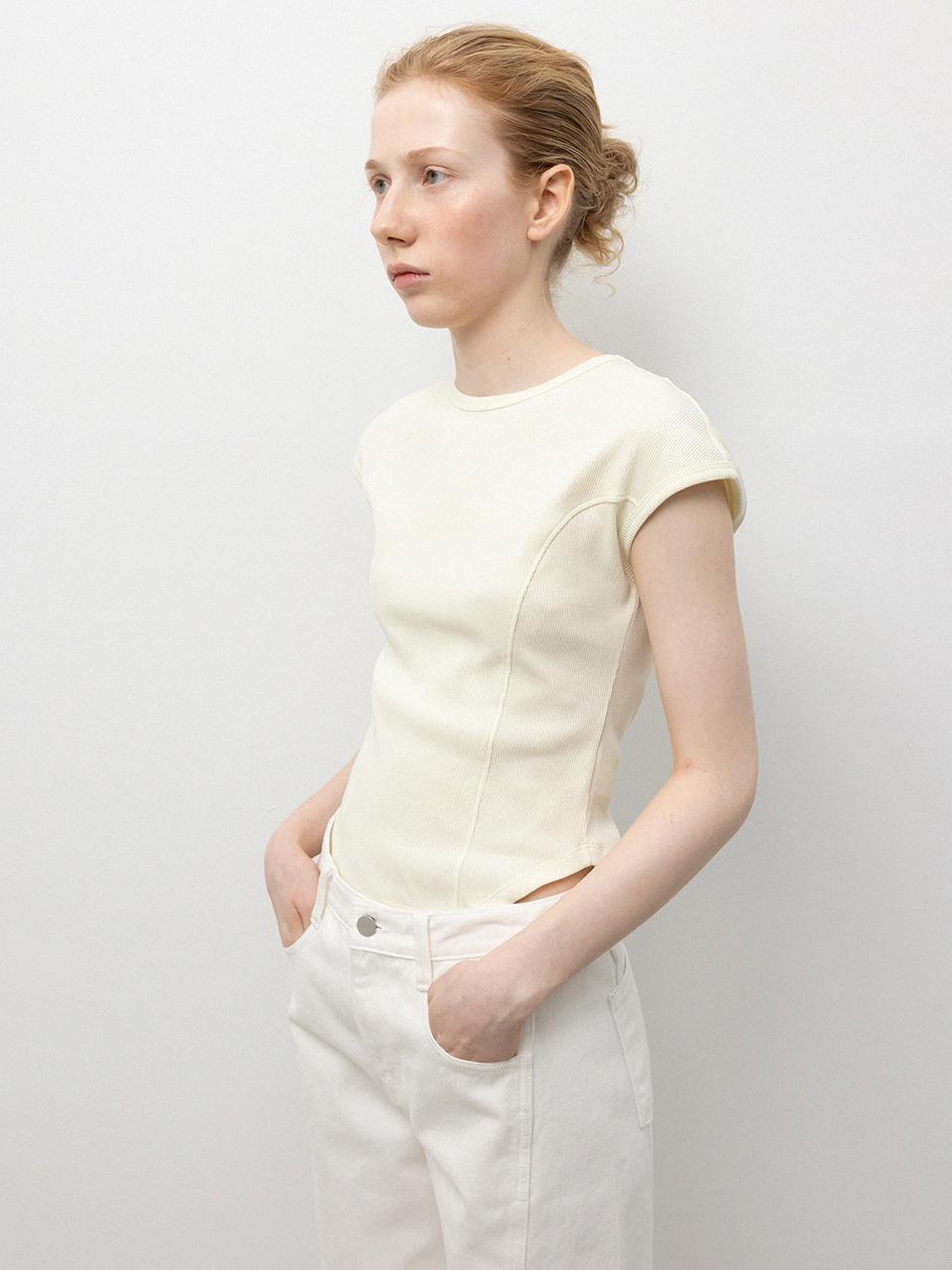 RRACE Cap Sleeve T-Shirts_Yellow
