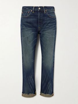 RRL Cropped mid-rise straight-leg jeans